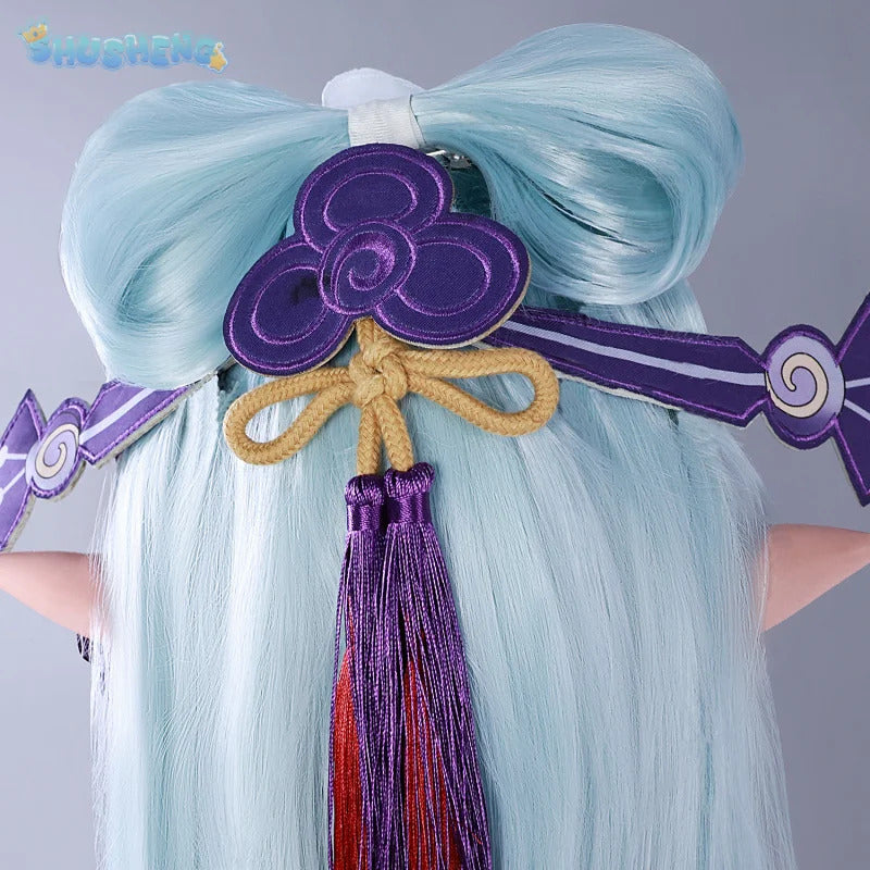 Shusheng-R Game Genshin Impact Yumemizuki Mizuki New role Cosplay Costume Wig, Ear Props, Accessories Dress Halloween Women Sexy Sweet set