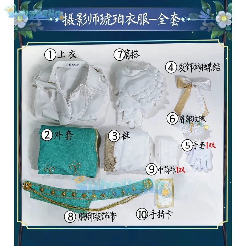 Shusheng Identity V Joseph Photographer Chrysophoron Game Suit Gorgeous Cosplay Costume Halloween Party Role Play Outfit