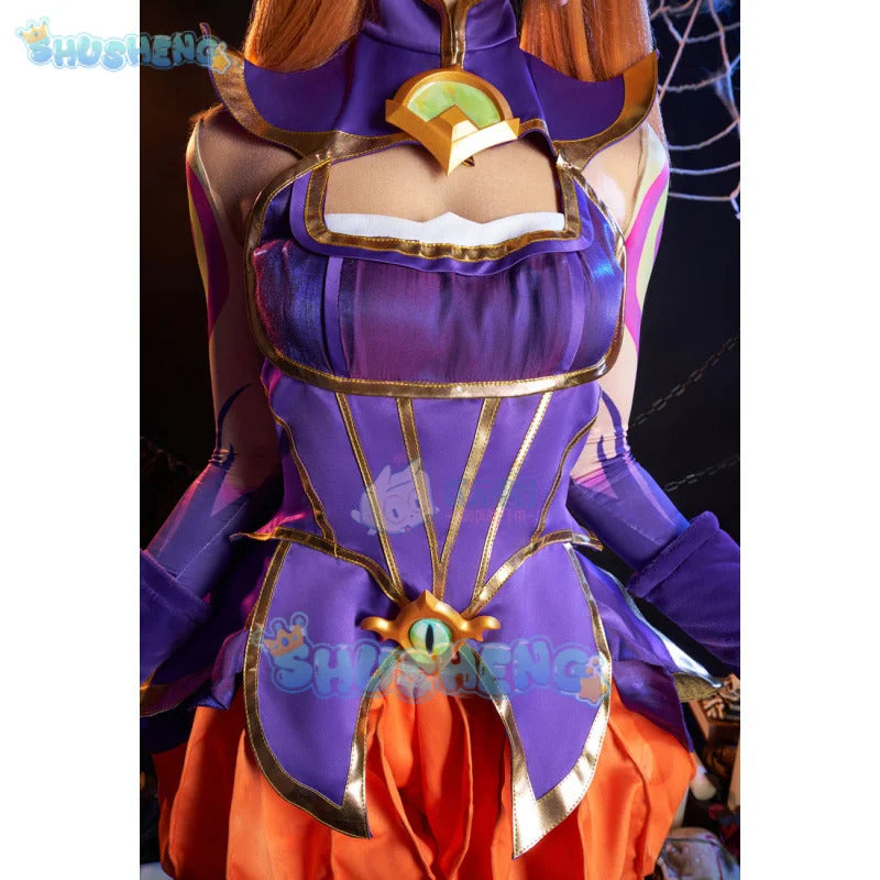 Game Lol Neeko Cosplay Costume Ears, hats, tail,accessories Halloween party funny and cute uniform Neeko Woman Man Set