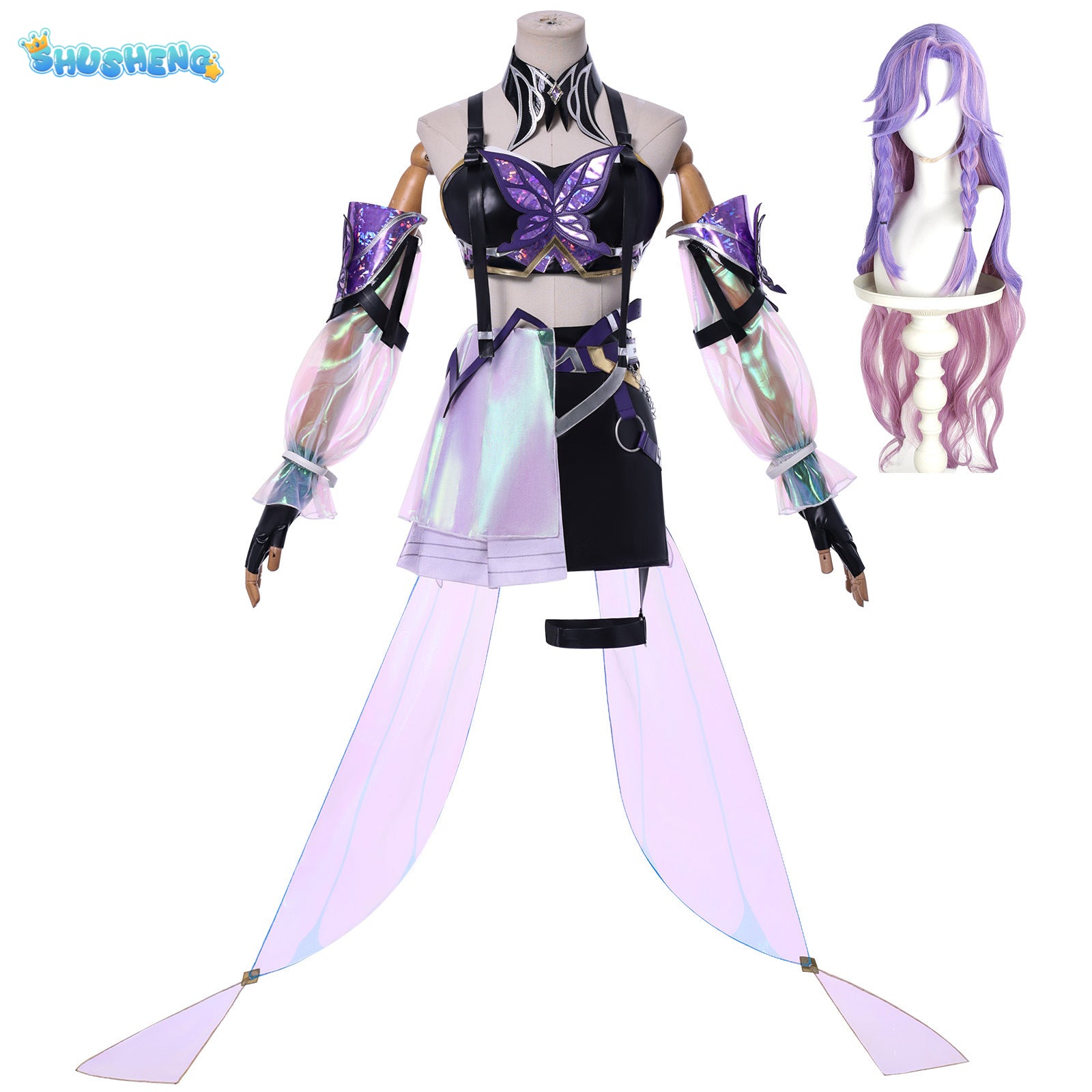 New Honor Of Kings A Ke Cosplay Costume Tops Skirt Sleeves Set For Game Party Custom Made