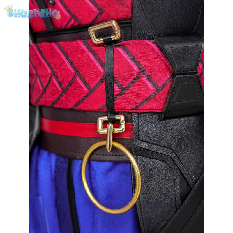 Shusheng-R Superhero Elizabeth Braddock Cosplay Psylocke Betsy Braddock Costume Women's Fantasia Uniform Halloween Party Fashion Full Set