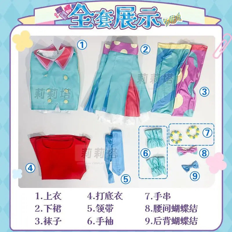 Minami Mirei Anime PriPara cosplay initial costume party Carnival sweet lolita dress accessories props full set woman uniform