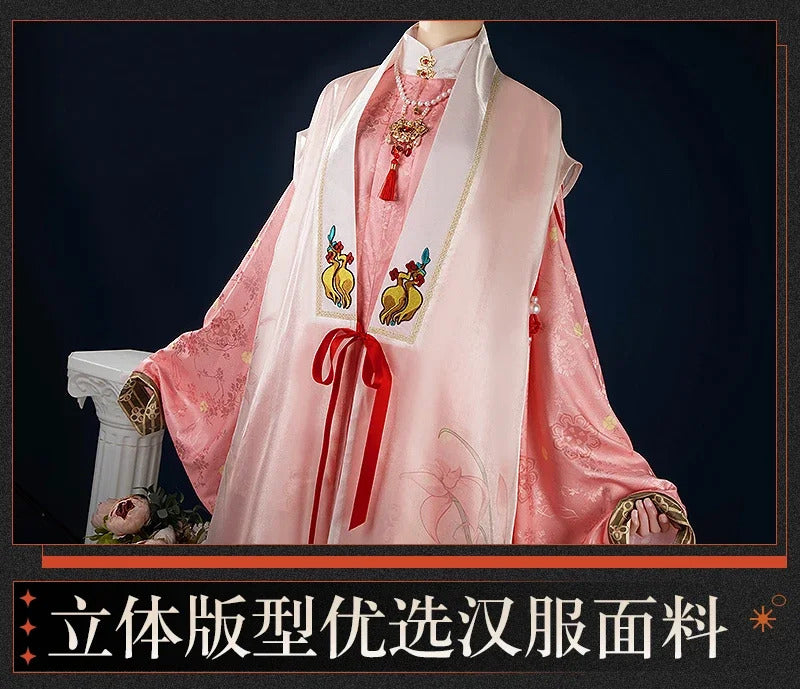 Shusheng-R Game Reverse:1999 Cosplay Sotheby Red line edge Costume Halloween party Chinese style Hanfu accessories props wig Woman Man set