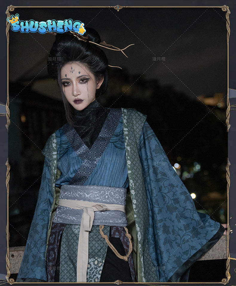 Black Myth Wukong Goblin Fourth Sister Cosplay Costume Game Uniform Hanfu Headwear Halloween Party for Women Props