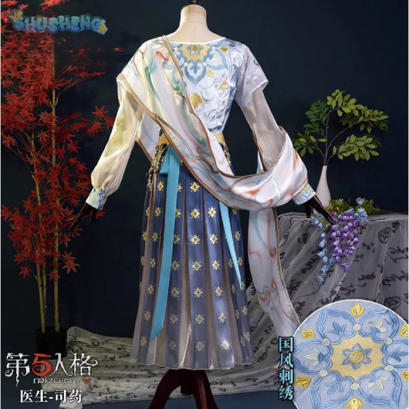 Shusheng-R Identity Ⅴ Emily Dyer Doctor Lydia Jones Cosplay Costume Halloween carnival Gorgeous Chinese style dress accessories prop set