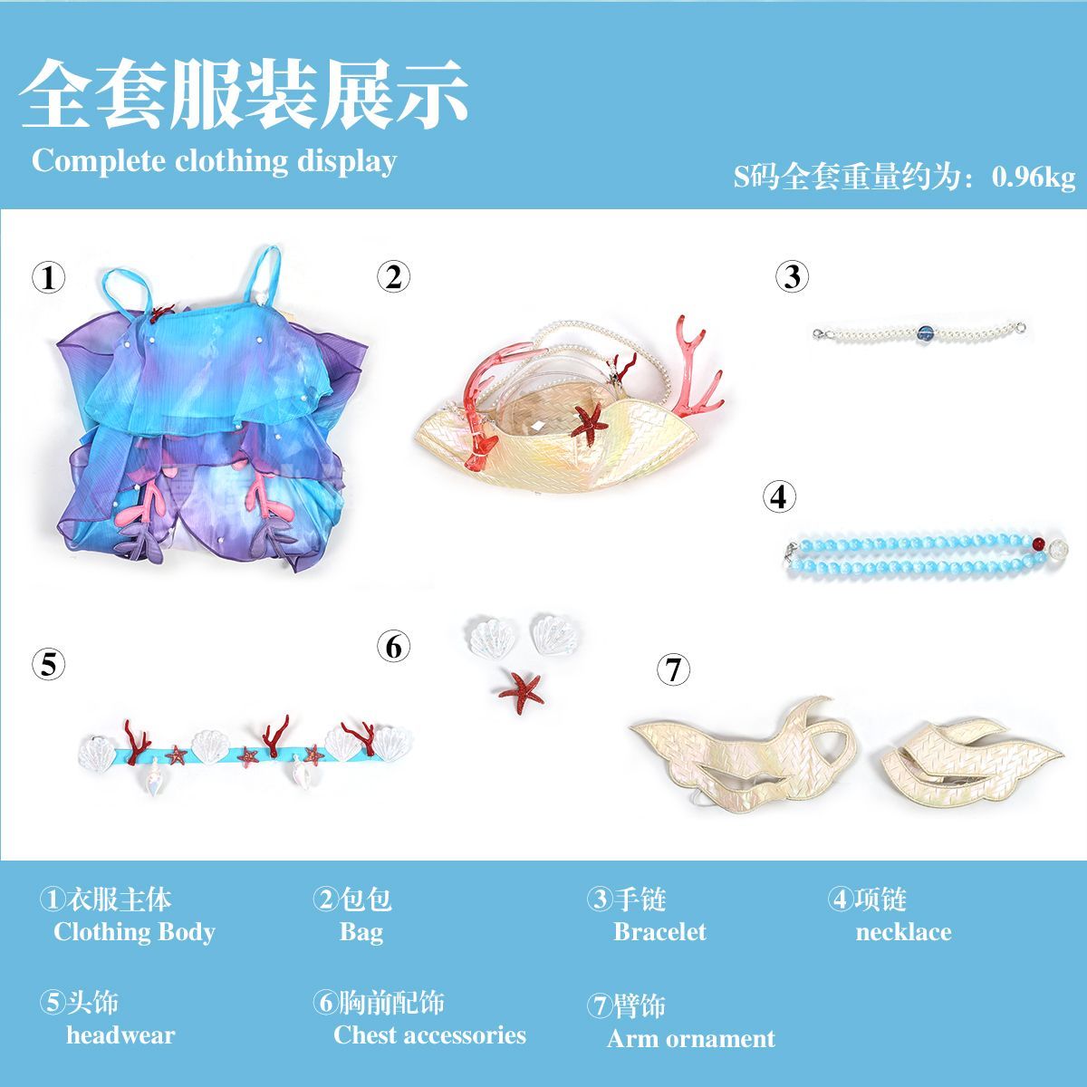 Honor of Kings Dolia Cosplay Wig 80cm Long New Heroine Mermaid Doria Blue Cosplay Anime Heat Resistant Synthetic Wigs