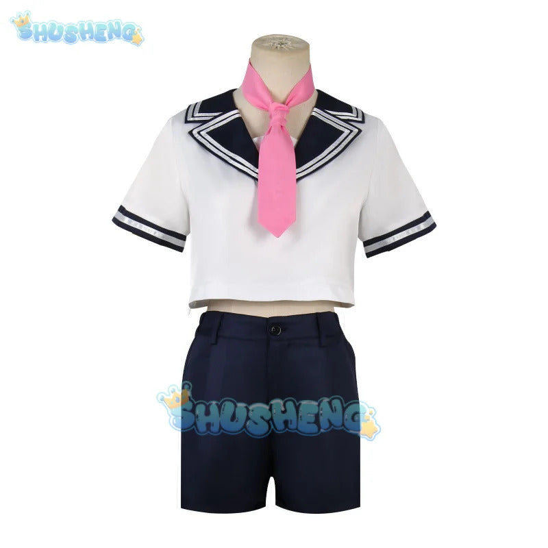 Oshi No Ko Kurokawa Akane Cosplay Costume School JK Uniform Student's Summer Shirt Halloween Carnival Party Christmas Clothing