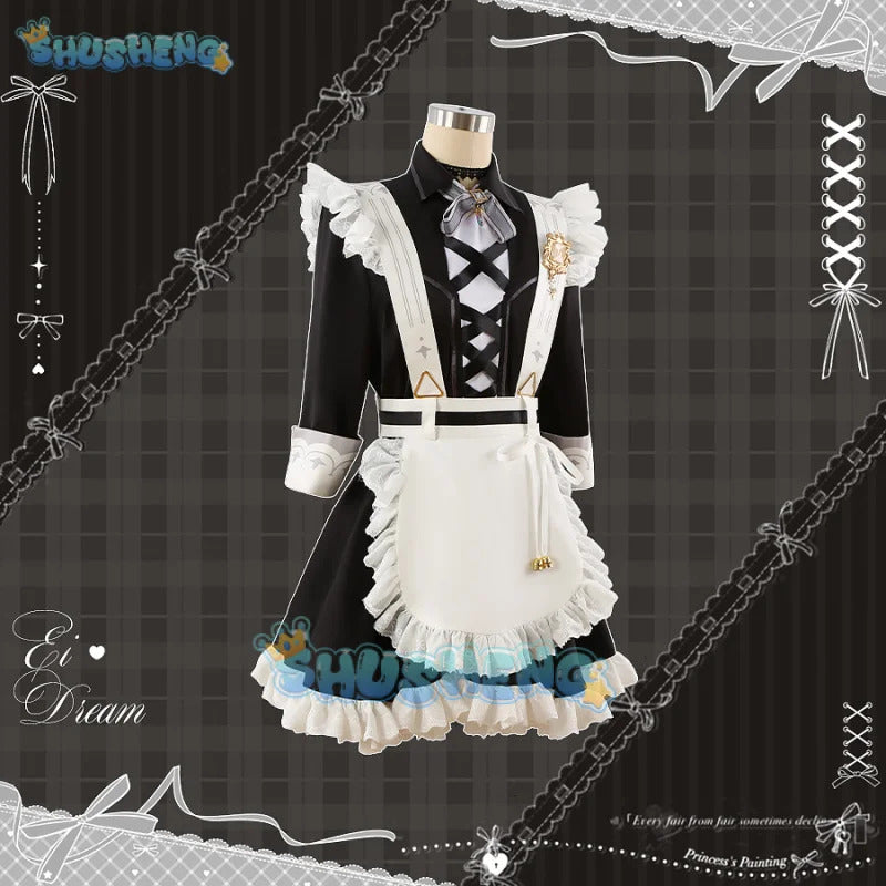 Nu: Carnival Eiden Cosplay Costume Maid Outfit Dress Uniform Halloween Carnival Party Christmas Play Role Clothes Clothing