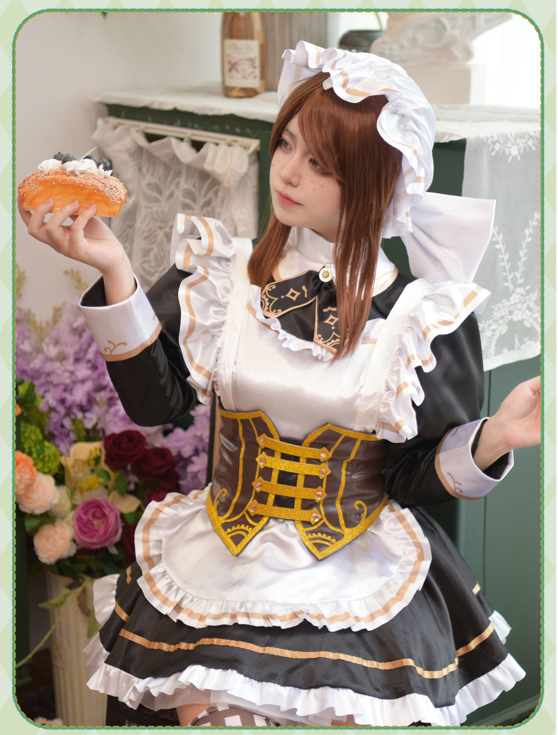 Game Identity V Gardener Emma Woods Steampunk Maid Cosplay Costume Maid Dress For Girls Halloween Costume