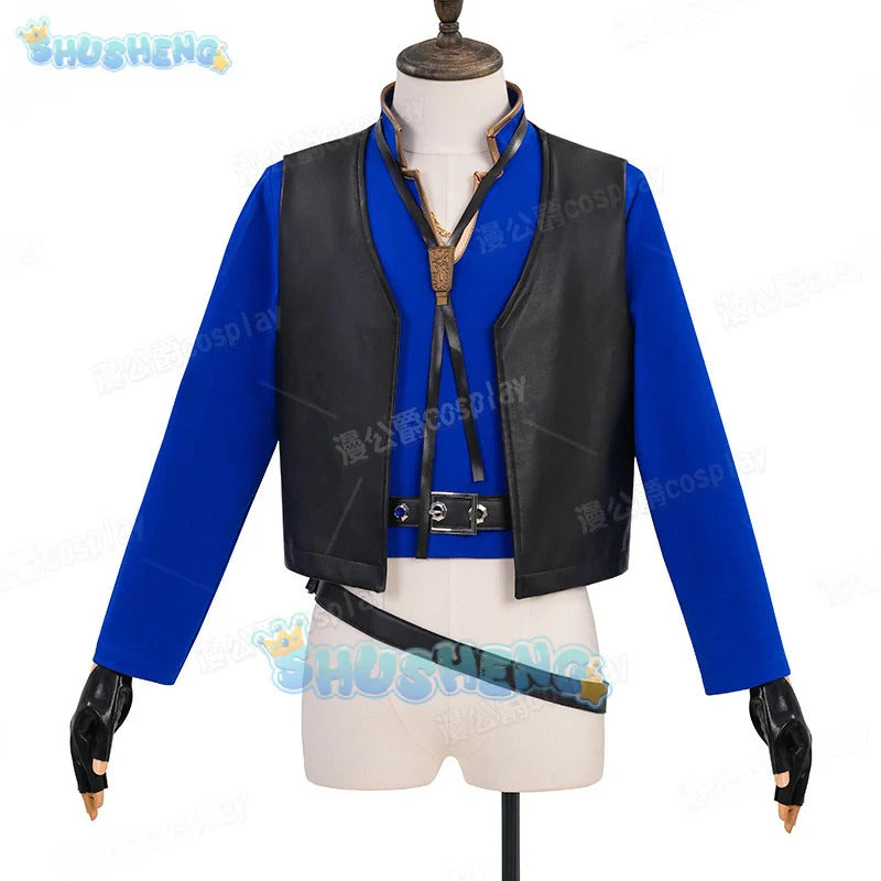 Final Fantasy XIV Lucian Prince's Attire Cosplay Costume Butler Prince's Jacket Uniform Halloween Carnival Party Clothing