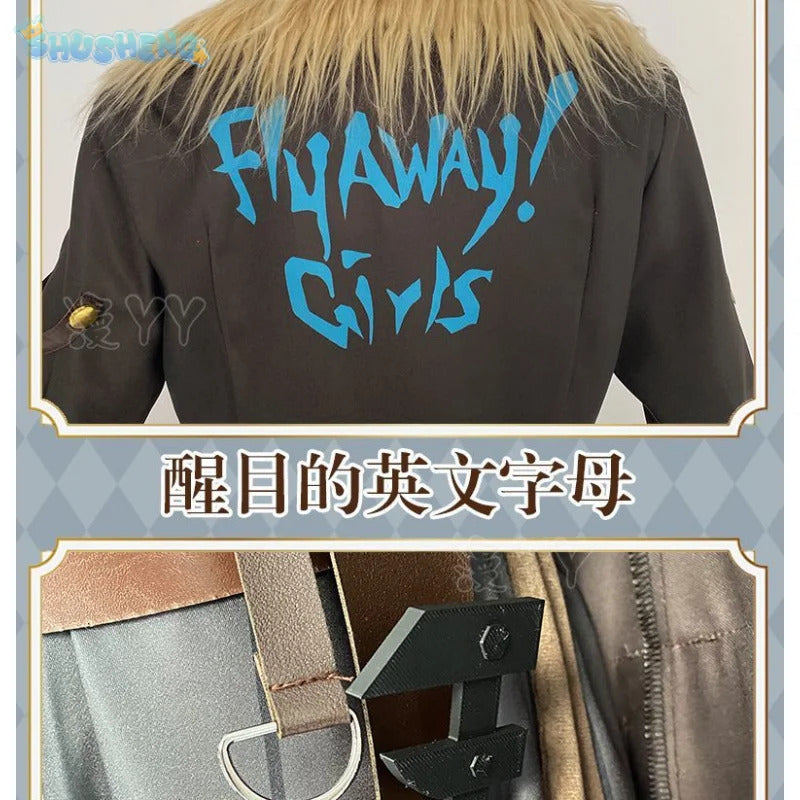 Game Identity Ⅴ cheerleader Cosplay Costume Windbreaker sweater belt glasses gloves set Halloween carnival fashion Woman uniform