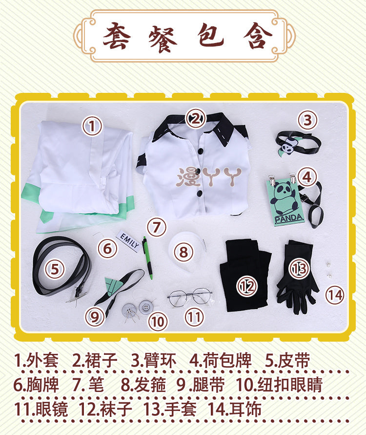 Identity V Emily Dyer Cosplay Costume For Halloween Christmas Festival Survivor Doctor Lydia Con Cloth Wig