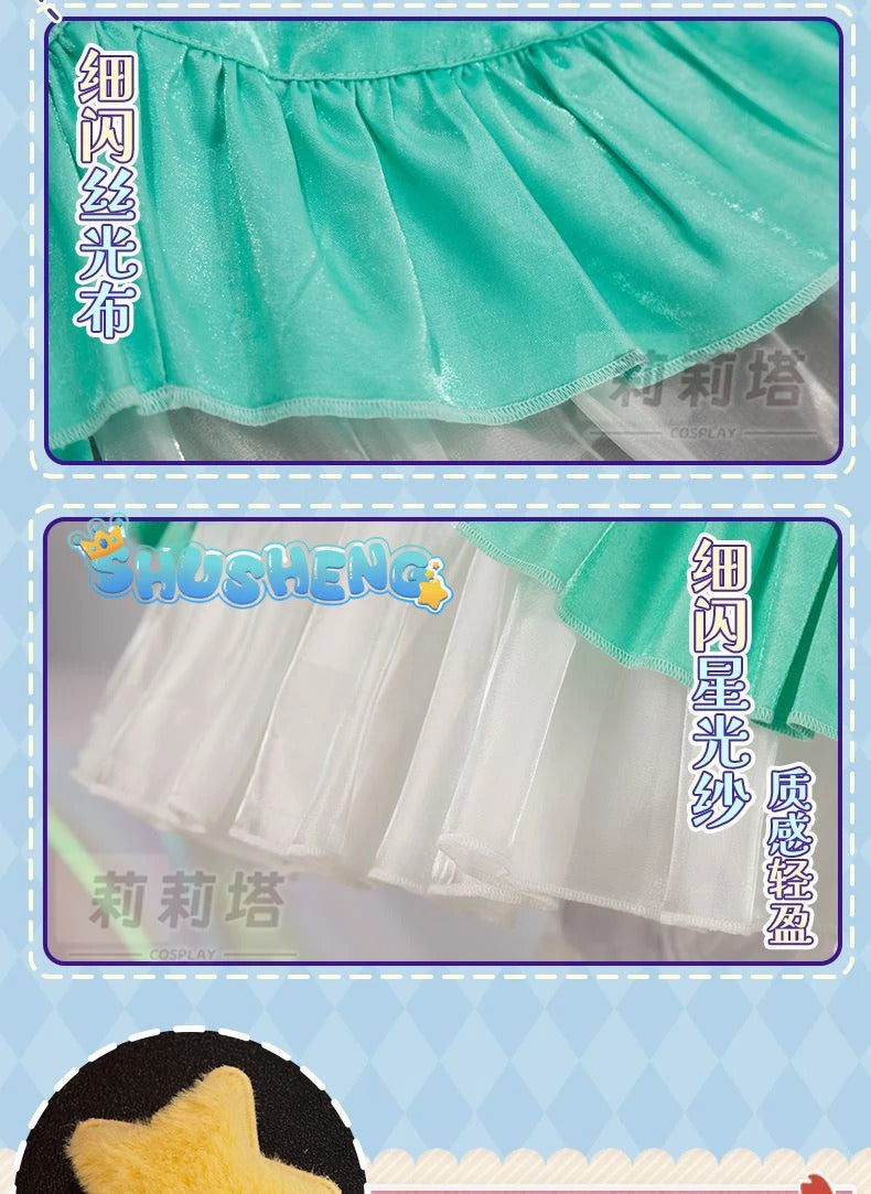Miku cosplay cute princess Loli dress Miku wig play a full set of dresses for Christmas and Halloween