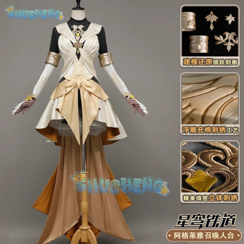 Honkai Star Rail Aglaea Cosplay Costume Uniform Halloween Carnival Party Christmas Play Role Clothes Clothing for Women