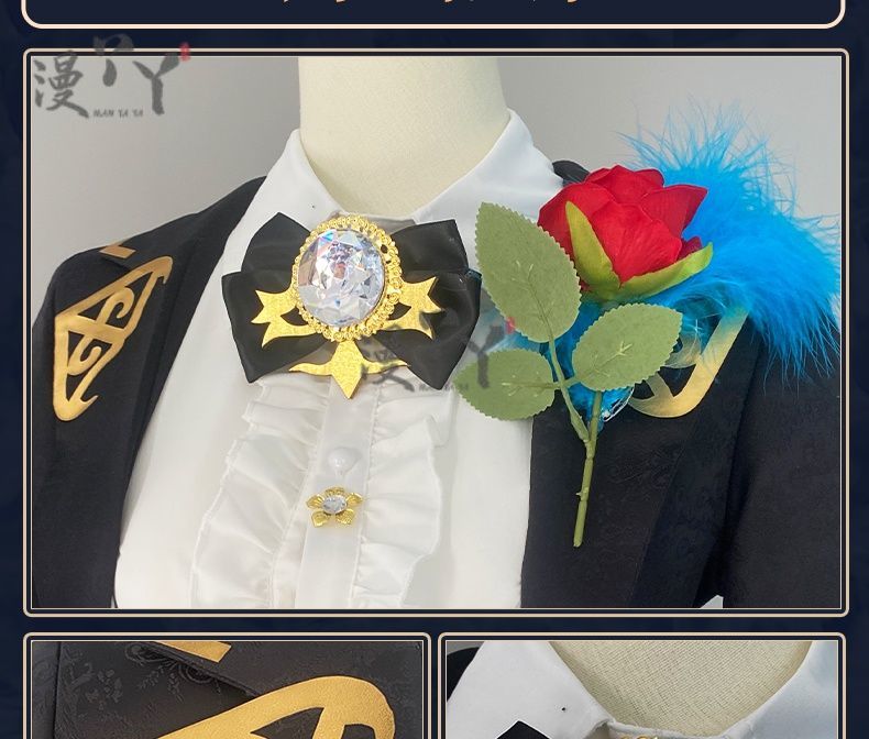 Game Identity V Demi Bourbon Cosplay Costume Barmaid True Proof New Skin Uniforms Costume Suits Black Clothes