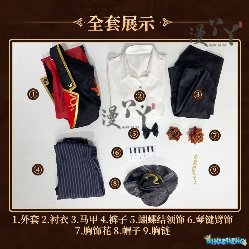 Victor Grantz Keyboard cos Identity V anime man woman cosplay High-quality uniform costume full set