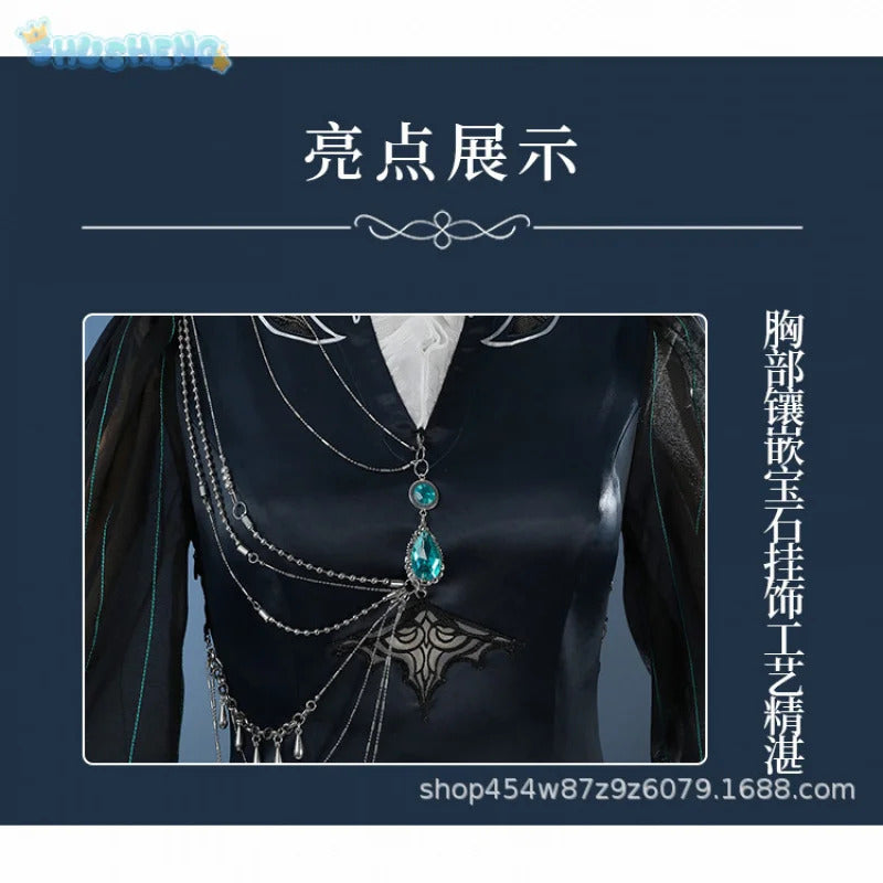 Shusheng-R Game Path to Nowhere MBCC-S-016 Cosplay Jelena Costume Halloween Party Sexy Black Long Dress Accessories Props Women's Uniform