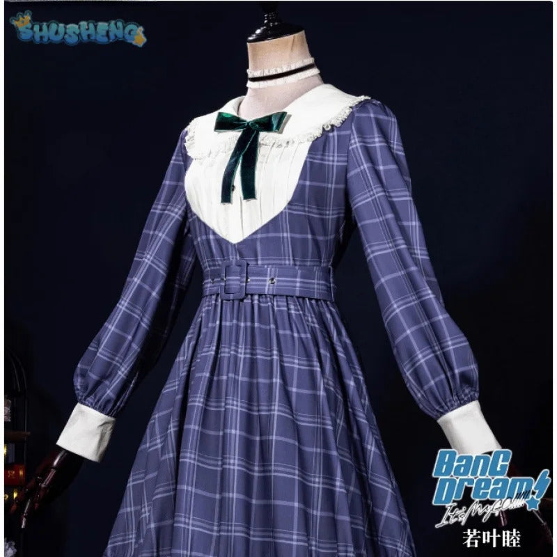 Shusheng-R Wakaba Mutsumi Mortis Cosplay Anime BanG Dream!Costume Sweet Campus JK Uniform Dress Belt Tie Socks Halloween Party Set