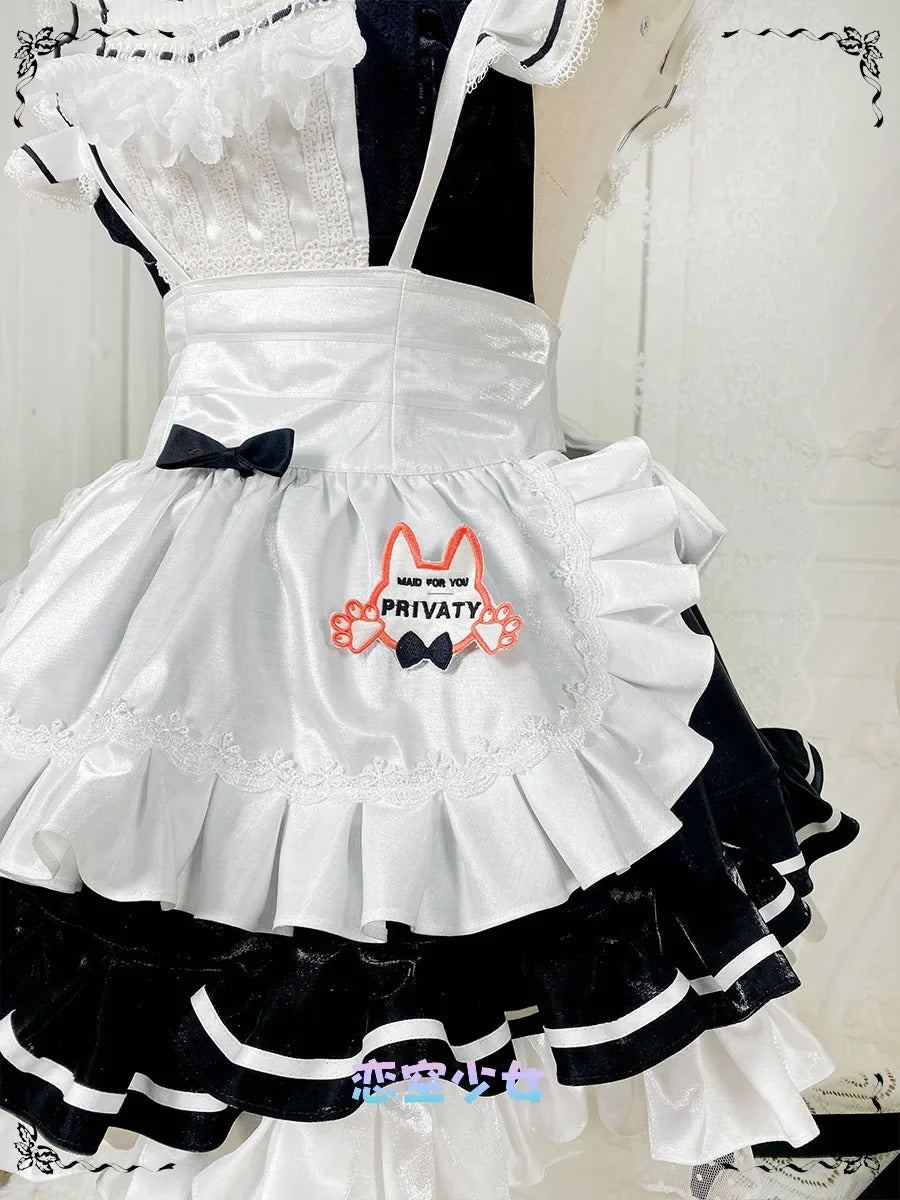 Shusheng-N Game NIKKE:The Goddess of Victory Privaty Cosplay Costume Halloween Sweet Maid Dress Women Lolita Uniform Accessories Prop Set