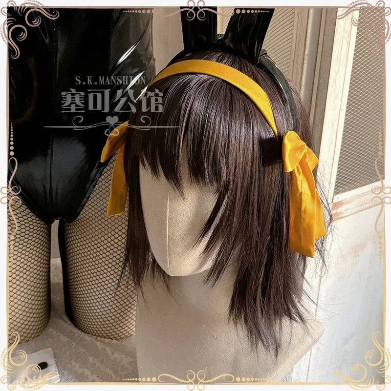 Suzumiya Haruhi No Yuuutsu Suzumiya Haruhi Nagato Yuki Asahina Mikuru cosplay costume Women Halloween sexy bunny girl jumpsuit