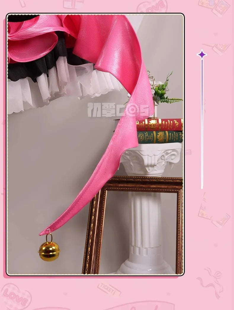 Shusheng-R Kinomoto Sakura Cosplay Costume Anime Card Captor Sakura DUDU-R Women Halloween Cute Black Pink Dress THE THUNDER Ears Tail