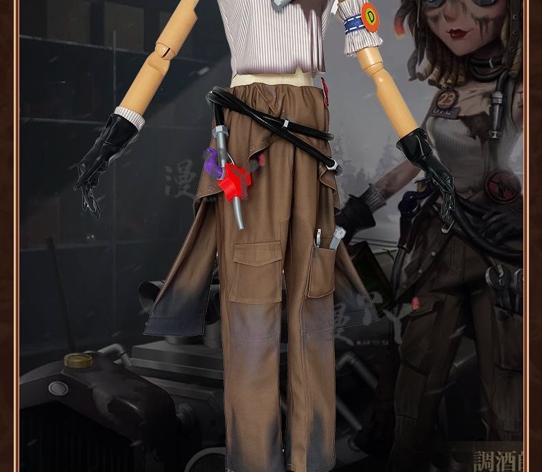 Game Identity V Demi Bourbon Barmaid Cosplay Costume Protective goggles hats gloves accessories props Halloween party New Set