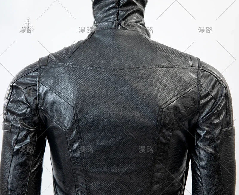 Superhero Matt Murdock Movie Daredevil 2 Cosplay Costume Halloween Men High Quality Leather Tight jumpsuit Gloves Props New Set