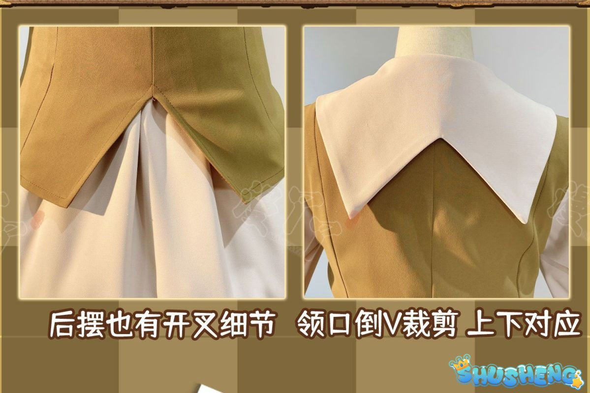 Anime Cardcaptor Sakura Card Captor Tomoyo Daidouji Cosplay Costume Brown Princess Long Dress Woman Cute Daily Leisure Suit
