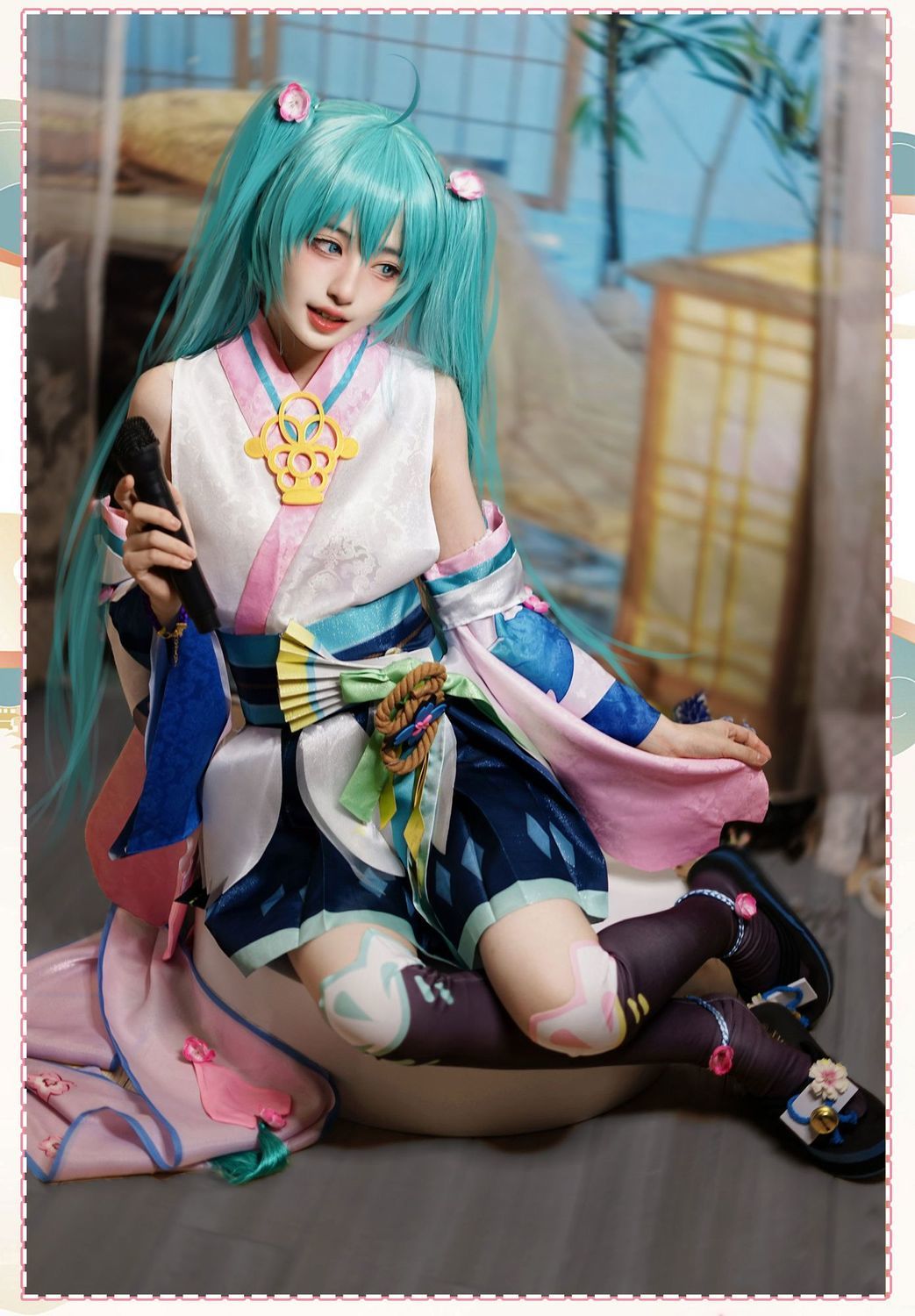 Onmyoji Hatsune Miku Cosplay Costume Wig Shoes Full Set Party Dresses Uniform Suit Halloween Carnival Role Play Suit