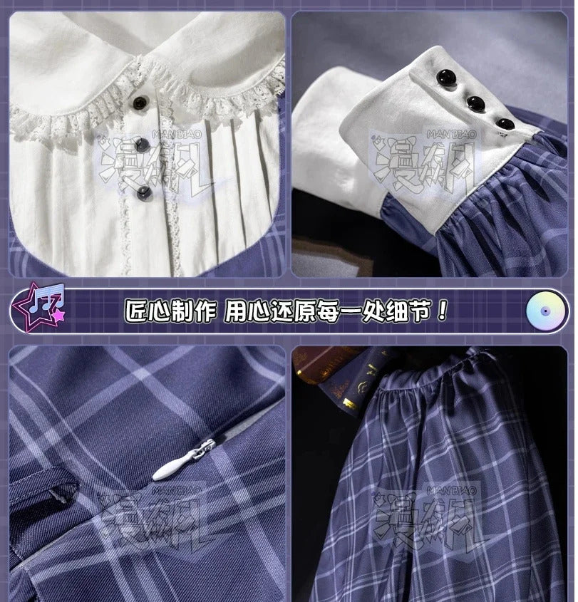 Shusheng-R Wakaba Mutsumi Mortis Cosplay Anime BanG Dream!Costume Sweet Campus JK Uniform Dress Belt Tie Socks Halloween Party Set