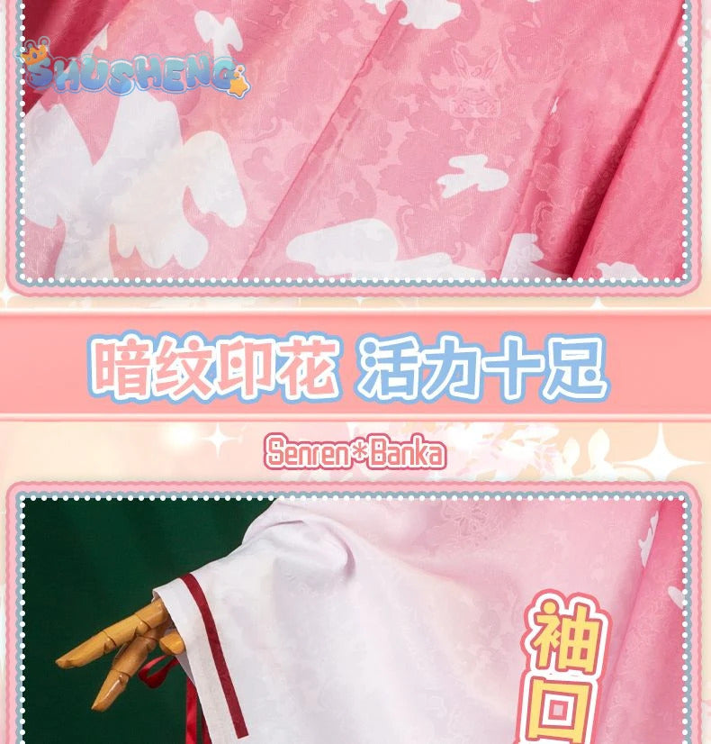 Anime Senren * Banka Tomotake Yoshino Cosplay Costume Party Christmas Witch Sweet Kimono Accessories Prop Woman Man Set S-XXL