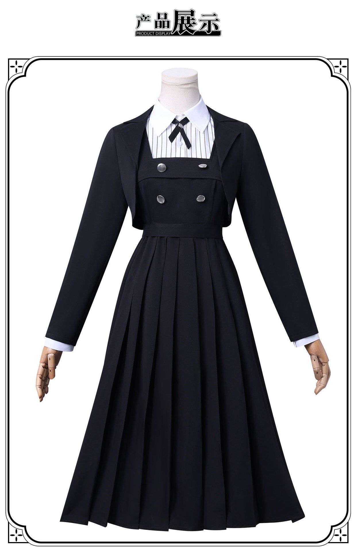 Anime Rock Is A Lady's Modesty Shiraya Tamaki Cosplay Costume Japanese JK Black School Uniform Skirt Woman Cute Campus Suit 2025