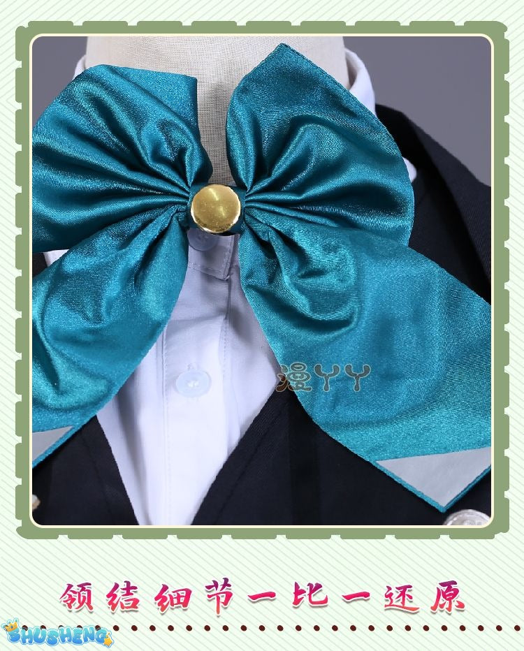 Eli Clark Cosplay Seer Game Identity Ⅴ costume Halloween Party Fashion Cloak Eyemask Tie Accessories Uniform Woman Man Set