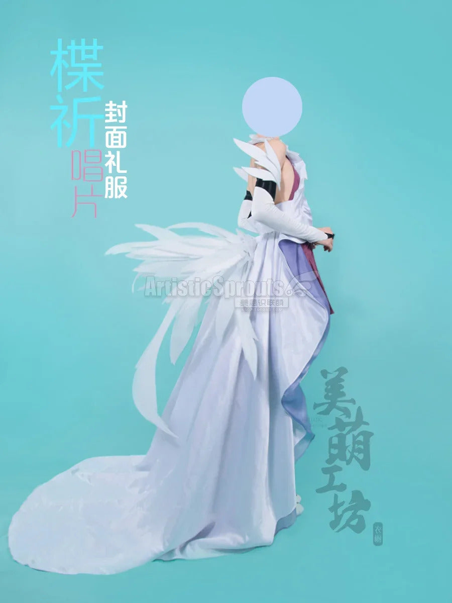 Anime Guilty Crown Inori Yuzuriha Cosplay Costume Women's new elegant Halloween party dress wig accessories props uniform set