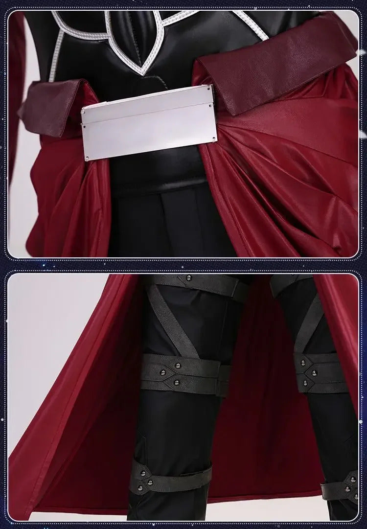 Anime Fate/stay nigh EMIYA Cosplay Arche Costume Black leather top apron pants set Halloween party handsome men women uniform