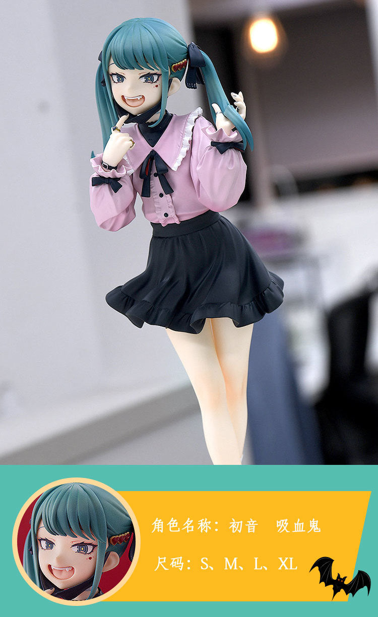 Vampire Miku Cosplay Costume Vocaloid Vampire Miku figure cosplay suit Pink kawaii dress Bowknot uniform