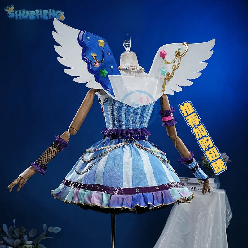 Anime Aikatsu !Otoshiro Noeru Hoshimiya Ichigo Cosplay constellation Costume Girl Sweet Lolita Dress Wing Prop Halloween Uniform