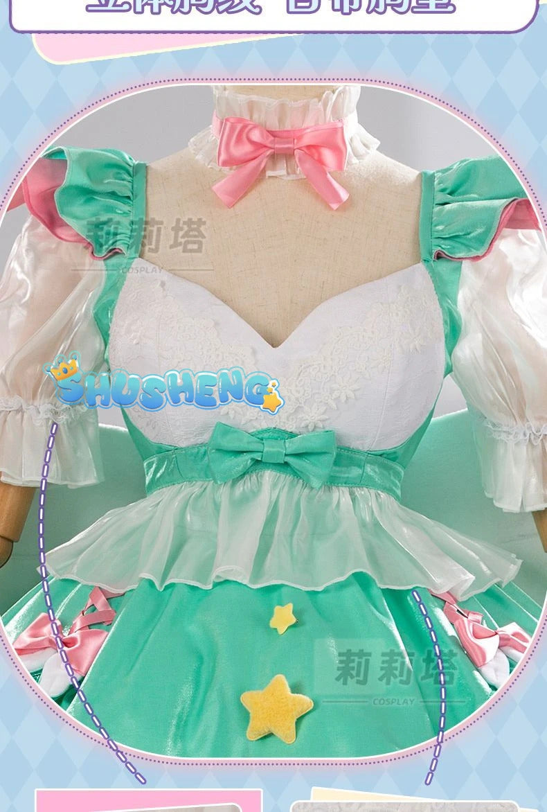 Miku cosplay cute princess Loli dress Miku wig play a full set of dresses for Christmas and Halloween