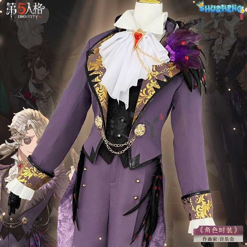 Composer Frederick Kreiburg Cosplay Costume Identity V Game Suit Uniform Cosplay Costume Halloween Party Role Play Outfit Men