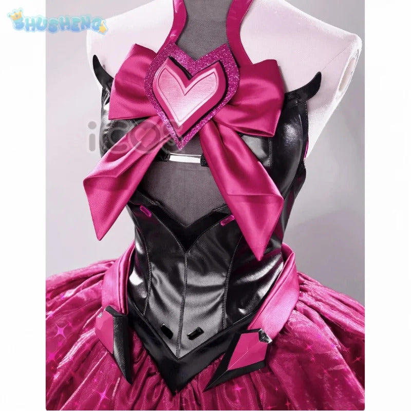 D.Va Overwatch Cosplay Magical Girl Costume High quality leather dress wig prop sock gloves set Halloween fashion women uniform