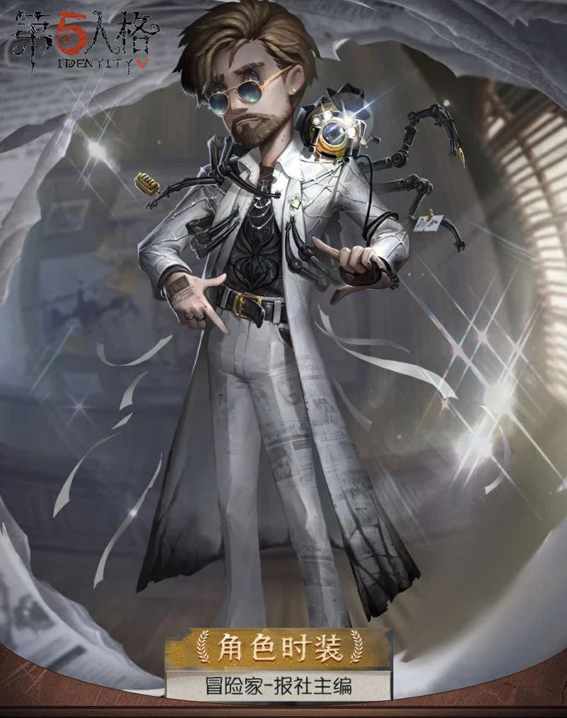 Identity Ⅴ cosplay Kurt Frank Explorer costume coat pants belt sunglasses Halloween party fashion casual uniform woman man set