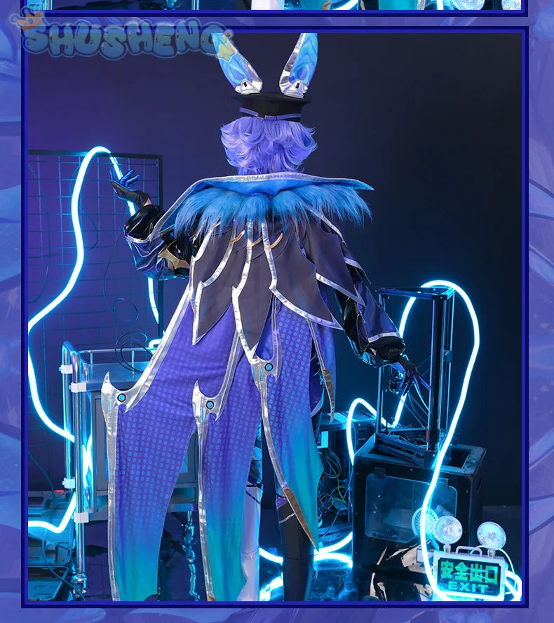 Game LOL battle bat Xayah cosplay costume uniform coat cloak hat gloves women Halloween party Carnival role play outfits