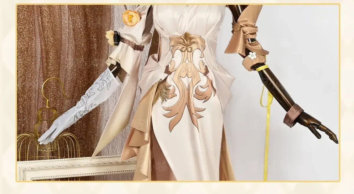 Honkai Star Rail Aglaea Cosplay Costume Wig Dress Headwear Amphoreus The Goldweaver Carnival Halloween Party Women Props