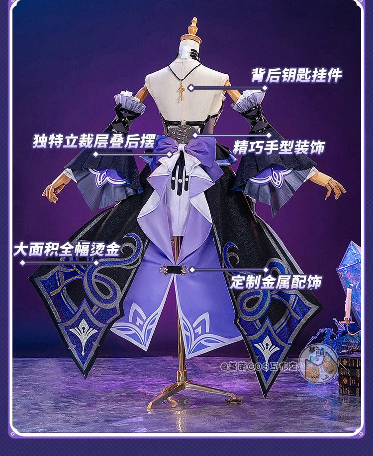 Game Honkai: Star Rail The Herta Cosplay Costume Gorgeous Elegant Combat Uniform Carnival Party Role Play Clothing S-XXL