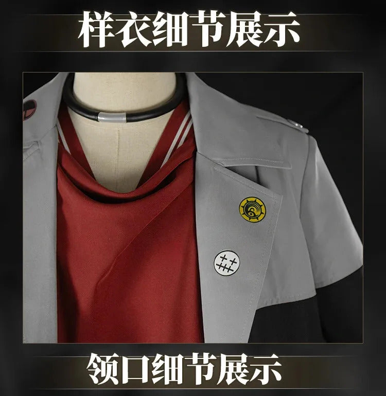 Anime Gachiakuta Enjin Cosplay Costume Uniform Earrings Choker Akuta Cleaners Halloween Party for Women Men Carnival Prop