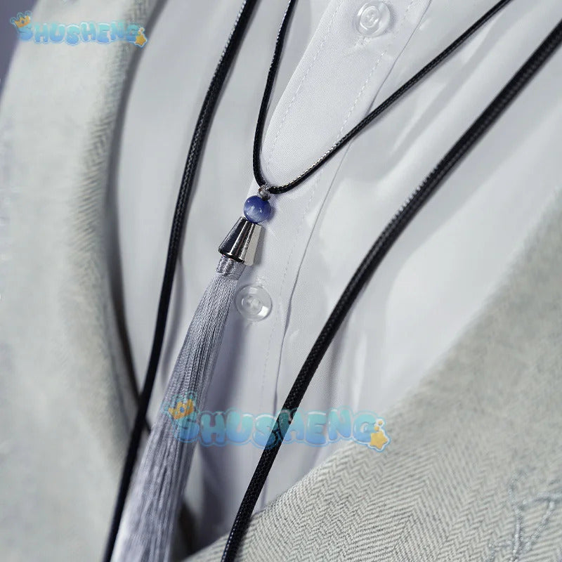 Game Love And Deepspace Xavier Cosplay Costume Silver Polyphony Waterfall Sonata Uniform Halloween Party Women Carnival Outfit