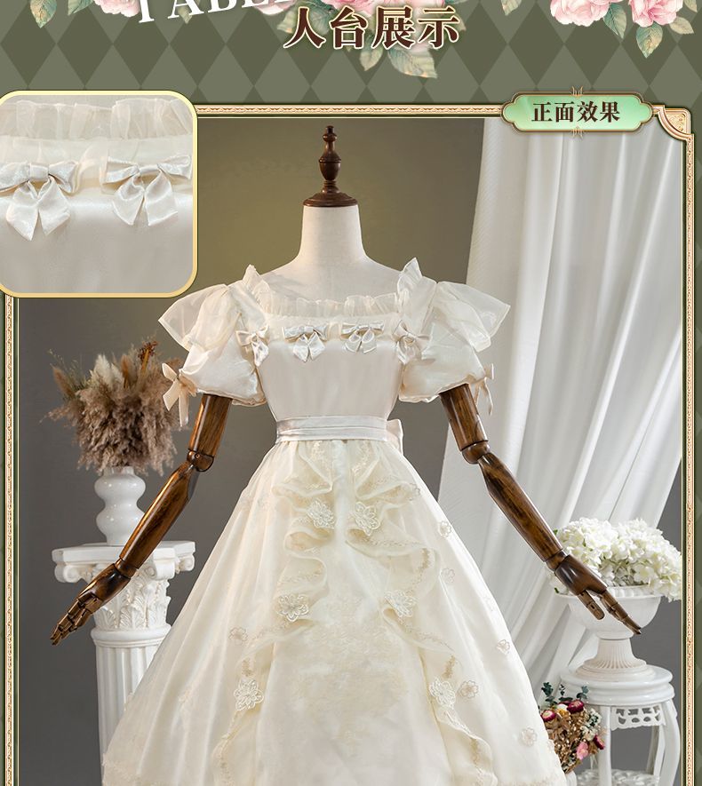 Eurydice Little Girl Cosplay Game Identity V Costume Girl Memory Alice Dress Headgear Wig Set Halloween Party Outfit Women