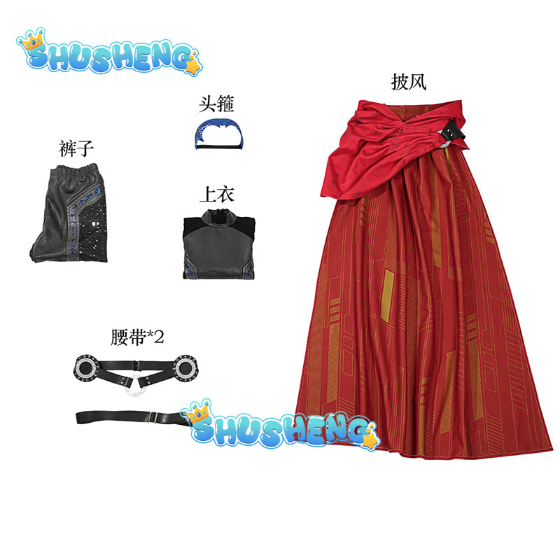 Movie Billy Kaplan Cosplay Agatha Cos All Along Costume Shoes Cloak hair accessories belts men fantasy Halloween party uniform