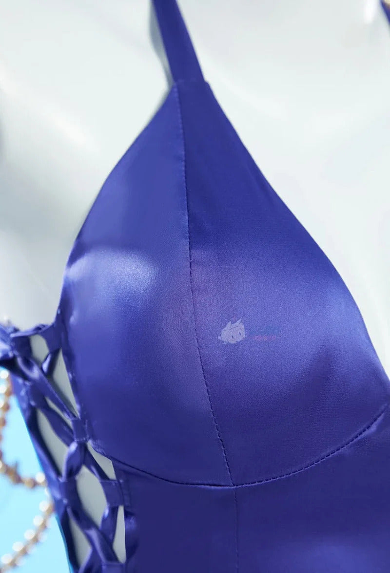 Nami Anime OP Cosplay Zou Costume Halloween party sexy purple strap long dress props accessories wig Woman New Nami set