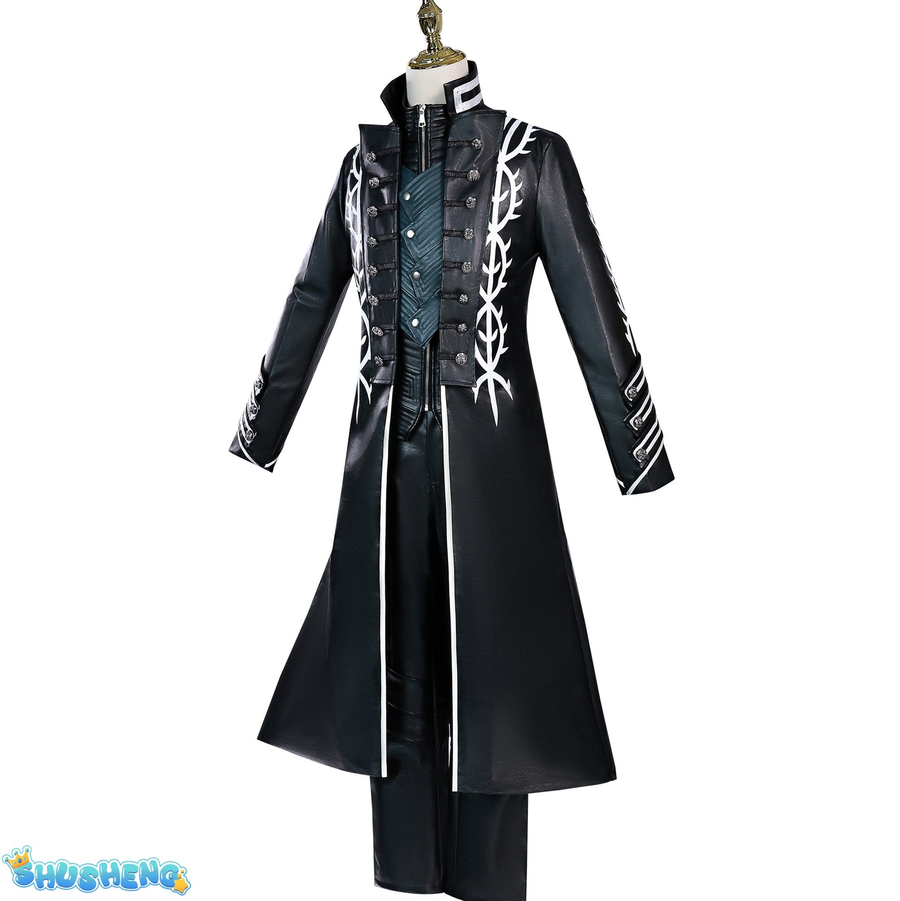 Hot Game DMC5 Cosplay Vergil Costume Nelo Complete Outfit Halloween Carnival Men Suit Jacket Vest Costume